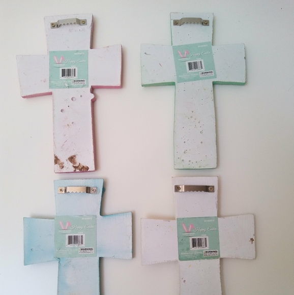 Easter  Ceramic 7.4" Crosses With Bible Verses Set - Picture 4 of 8